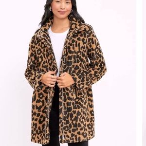 LOFT leopard print Sherpa jacket